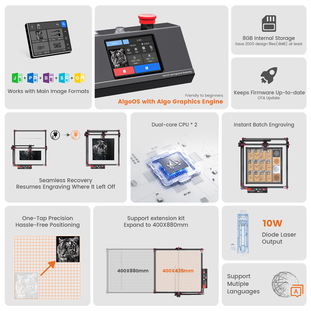 Algoos-スマートハイパワーレーザー彫刻機,DIYキット - Spring Compressor Tool のレビューと価格